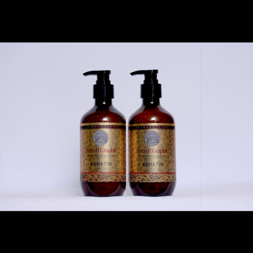 Keratin British Graphic Shampoo & Conditioner 